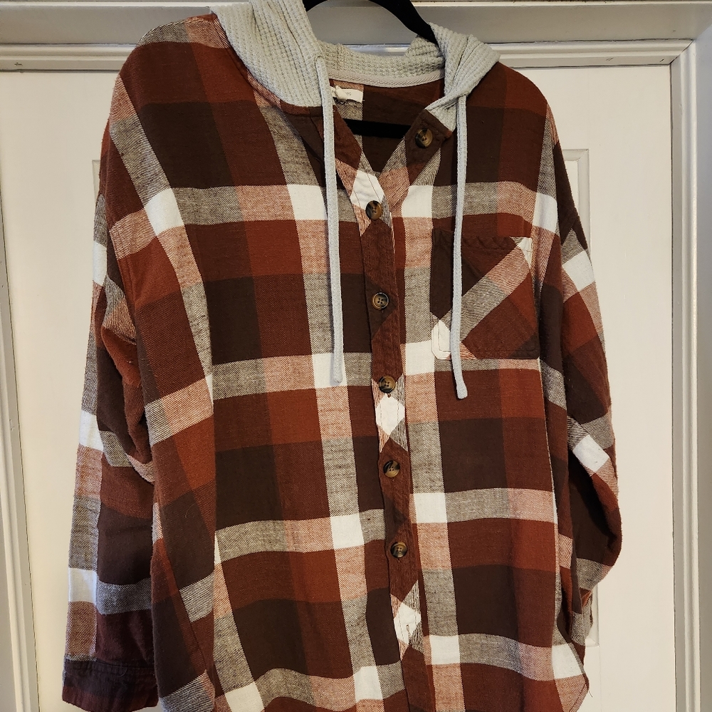 Maurice boyfriend flannel button up shirt